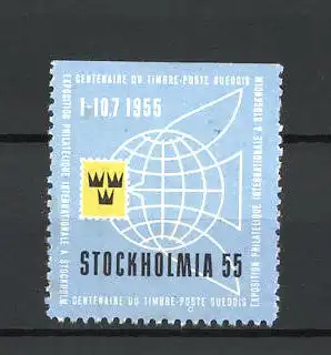 Reklamemarke Stockholm, "Stockholmia"-Ausstellung 1955, Messelogo