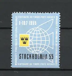 Reklamemarke Stockholm, "Stockholmia"-Ausstellung 1955, Messelogo