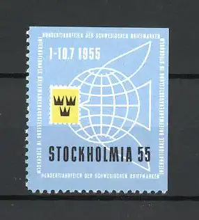 Reklamemarke Stockholm, "Stockholmia"-Ausstellung 1955, Messelogo