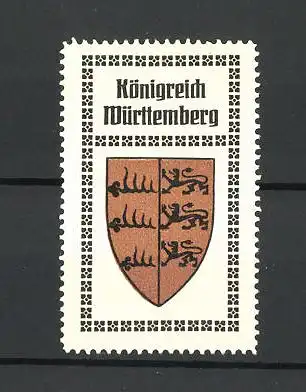 Reklamemarke Wappen Königreich Württemberg