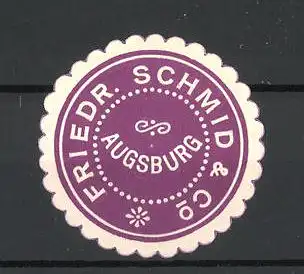 Reklamemarke Augsburg, Fa. Friedr. Schmid & Co