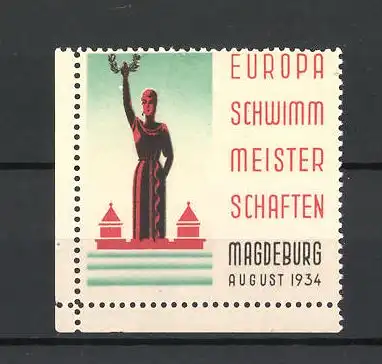 Reklamemarke Magdeburg, Europa-Schwimmmeisterschaften 1934