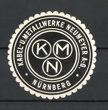 Reklamemarke Nürnberg, Kabel- u. Metallwerke Neumeyer AG