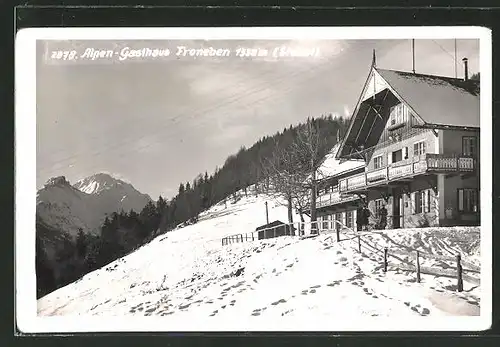 AK Fulpmes, Alpen-Gasthaus Froneben im Winter
