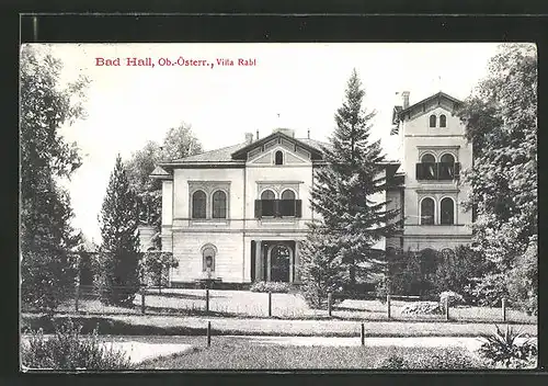 AK Bad Hall, Blick auf die Villa Rabl