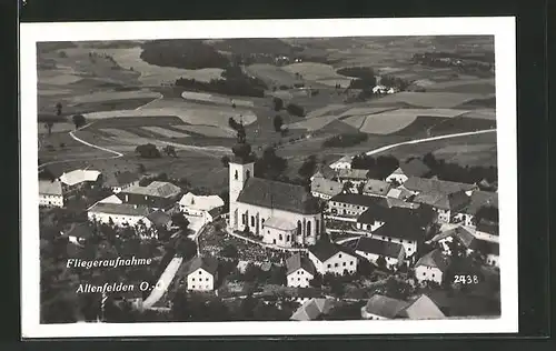 AK Altenfelden, Fliegeraufnahme der Kirche