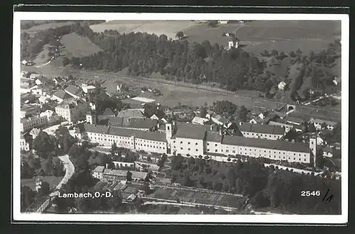 AK Lambach, Gesamtansicht aus der Vogelschau