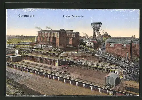 AK Caternberg, Blick auf die Anlagen der Zeche Zollverein