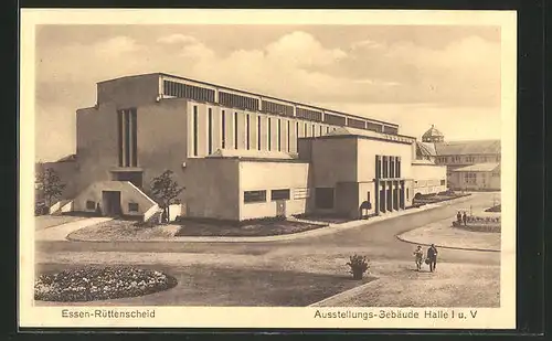 AK Essen-Rüttenscheid, Am Ausstellungs-Gebäude Halle i. u. V.