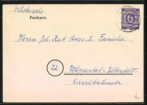 AK Küntrop, Lilli Plassmann Witwe des Oberbürgermeisters Otto Plassmann gestorben 1946