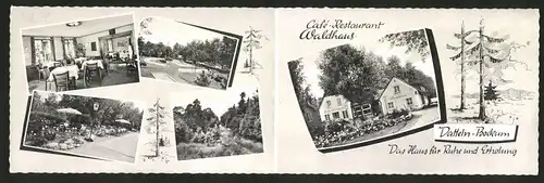 Klapp-AK Datteln-Bockum, Cafe-Restaurant Waldhaus