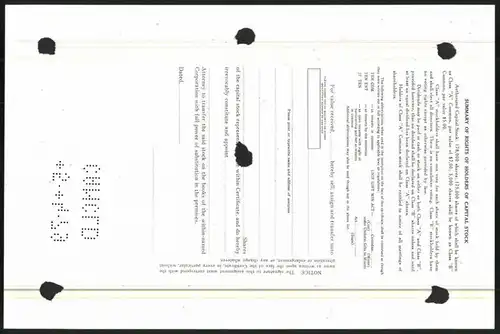 Aktie von Meridian Life Insurance Company, Indiana 1970, 13 Anteile, Weltkugel - Firmenlogo