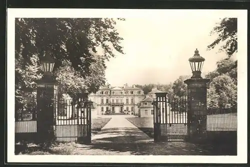 AK Calden, Einfahrt zum Schloss Wilhelmsthal