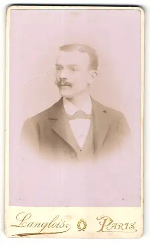 Fotografie Langlois, Paris, Portrait junger bürgerlicher Herr