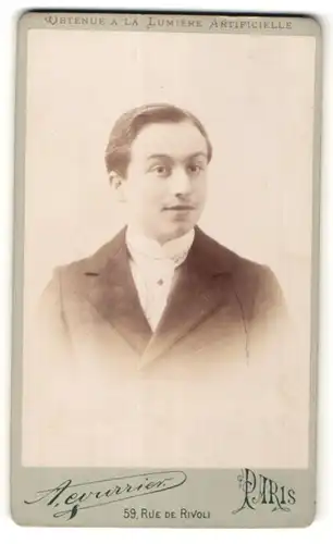 Fotografie A. Currier, Paris, Portrait bürgerlicher junger Mann