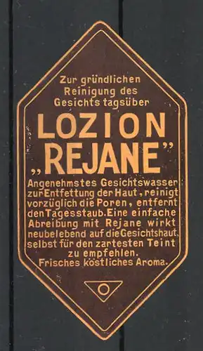 Reklamemarke Lozion "Rejane" Gesichtswasser zur Reinigung