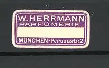 Reklamemarke München, Parfümerie W. Herrmann