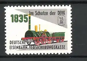 Reklamemarke Deutsche Eisenbahn-Versicherungskasse DEVK