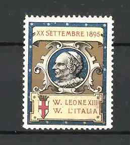 Reklamemarke Porträt Papst Leo XIII. am 20. September 1895