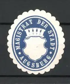 Präge-Reklamemarke Augsburg, Magistrat der Stadt, Wappen