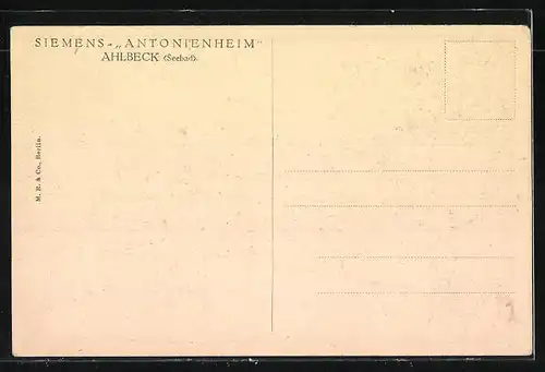 AK Ahlbeck, Inneres des Siemens "Antonienheim"