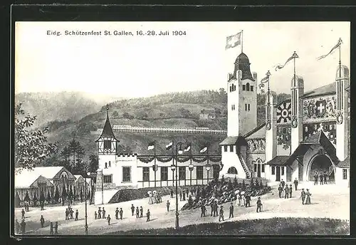 AK St. Gallen, Eidgen. Schützenfest, 16.-28. Juli 1904
