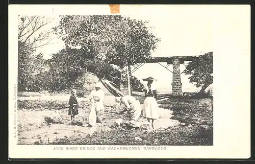 AK Barbados, Joes River Bridge and Washerwomen, Waschfrauen