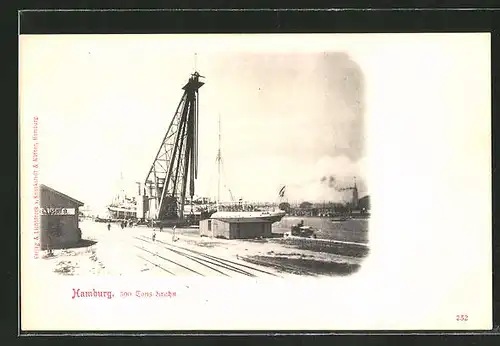 AK Hamburg, Der 500 Tonnen-Kran am Hafen