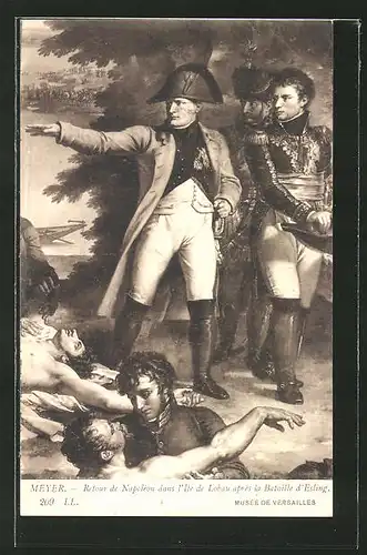 AK Napoleon Bonaparte après la Bataille d'Esling