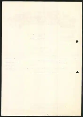 Rechnung Flape 1934, Weingrosshandlung C. & H. Müller, Geschäftshäuser & Kellerei