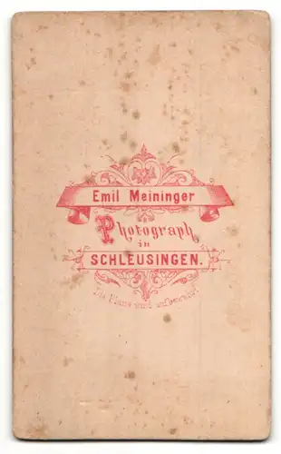 Fotografie Emil Meininger, Schleusingen, Portrait halbwüchsiger Knabe in Anzug