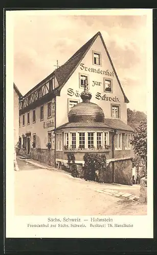 AK Hohnstein, Hotel zur Sächsischen Schweiz von Th. Haselhuhn