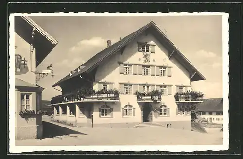 AK Oy i. Allgäu, Blick zum Gasthaus zum Löwen von Hch. Mayr