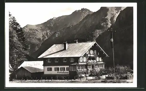 AK Hinterstein /Allg., Berggasthof "Giebelhaus" mit Rauhorn