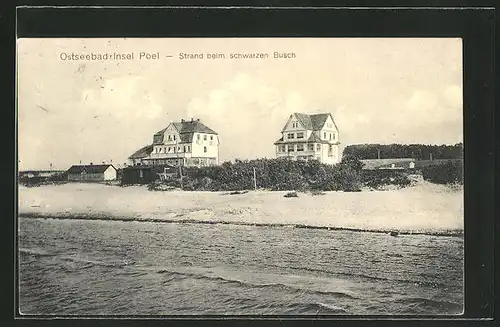 AK Ostseebad Insel Poel, Strand beim schwarzen Busch