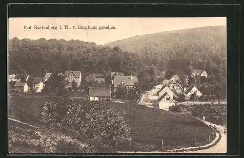 AK Bad Rastenberg i. Th., Panorama v. Burgberg gesehen