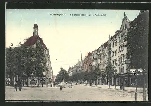 AK Berlin-Wilmersdorf, In der Spichernstrasse Ecke Kaiserallee