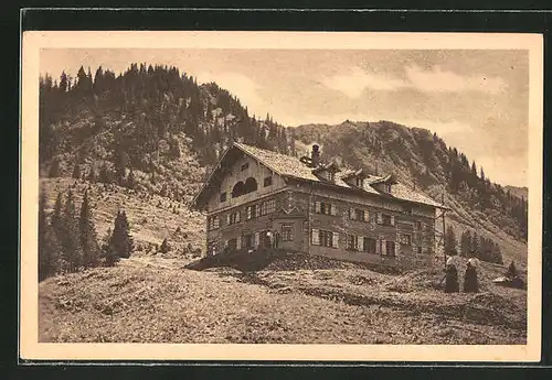 AK Oberstdorf, Partie am Alpenhotel Schönblick