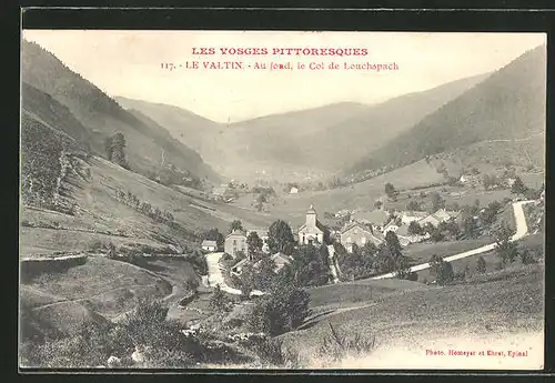 AK Le Valtin, Au fond, le Col de Louchspach