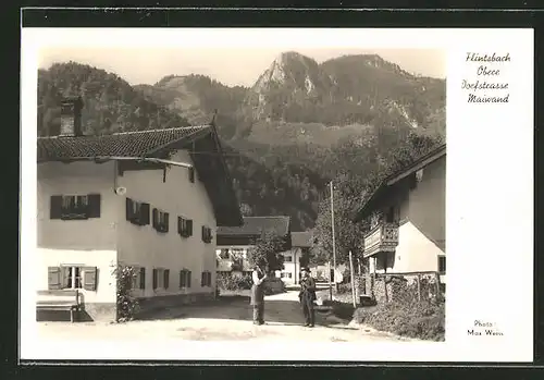 AK Flintsbach, Obere Dorfstrasse mit Maiwand