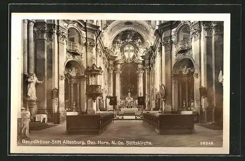 AK Altenburg, Benediktinerstift mit Innenansicht der Stiftskirche