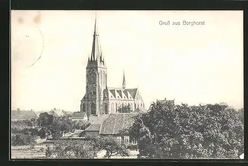 AK Borghorst, Blick zur Kirche