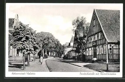 AK Hohenwestedt / Holstein, Friedrichstrasse mit Heimatmuseum