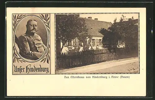 AK Pinne, Elternhaus des Paul von Hindenburg