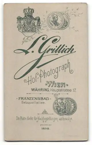 Fotografie L. Grillich, Wien, Franzensbad, Portrait Mutter und Tochter