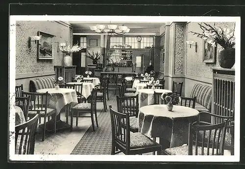 AK Eschwege, Cafe-Konditorei Heinemann, Innenansicht