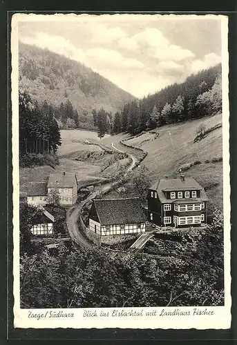 AK Zorge, Hotel Landhaus Fischer und Blick ins Elsbachtal