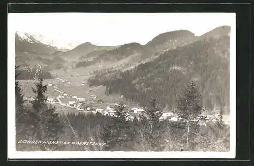 AK Langenwang, Ortspartie im Gebirge