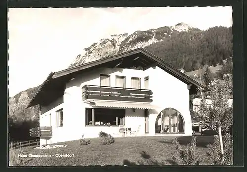 AK Oberstdorf / Allgäu, Hotel-Haus Zimmermann, Am First 47
