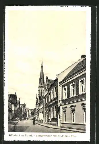 AK Billerbeck, Langestrasse mit Blick zum Dom